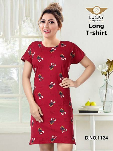 Lucky Hosiery Cotton Night Suits Ladies Top Catalog